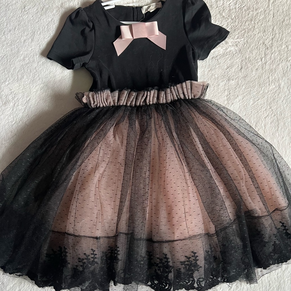 7/8 Richie house dress black pink layers of tulle